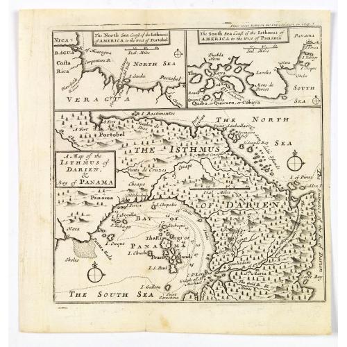 Old map image download for A Map of the Isthmus of Darien, & Bay of Panama.