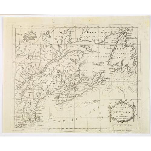 Old map image download for A New and Accurate Mapp of Quebec and its Boundaries, from a late Survey.