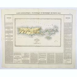 Carte Geographique, Statistique et Historique de Porto-Rico.