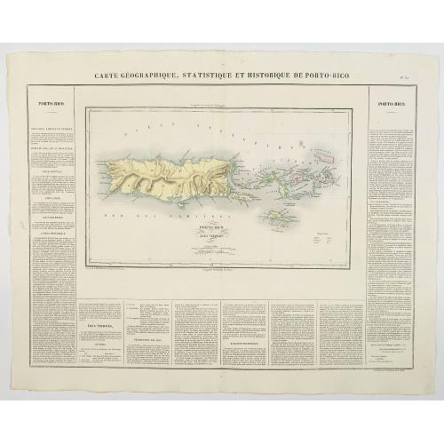 Old map image download for Carte Geographique, Statistique et Historique de Porto-Rico.