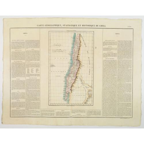 Old map image download for Carte Geographique, Statistique et Historique du Chili.