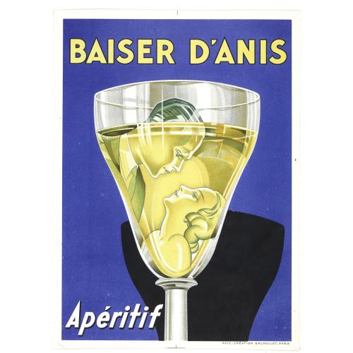 Old map image download for Baiser d'Anis Apéritif.