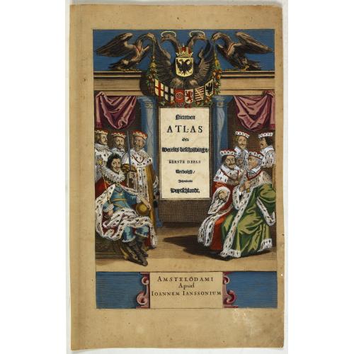 Old map image download for [Title page] Nieuwen ATLAS ofte Weereldt-Beschrijvinghe Eerste Deels Vervolgh / Inhoudende Duytschlandt.