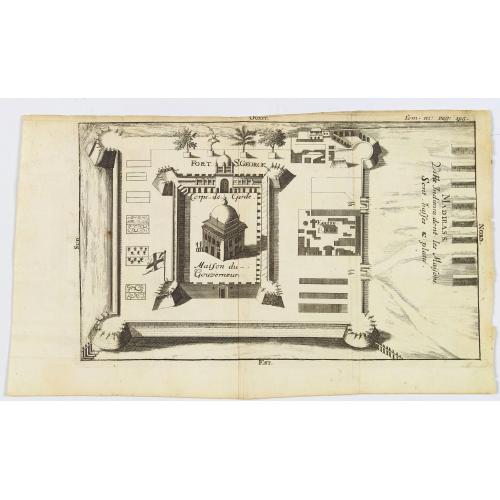 Old map image download for Madirass. Ville Indienne don't les Maisons sont basses & plates.