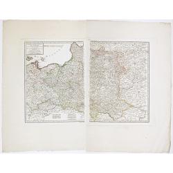 Carte de l'ancien royaume de Pologne partage entre la Russie la Prusse et l'Autriche. . . [two sheet map]