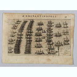 [The disposiition of the Holy League fleet during the Battle of Lepanto.]