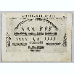 [The disposition of the Holy League fleet and that of the Ottoman Army during the Battle of Lepanto.]