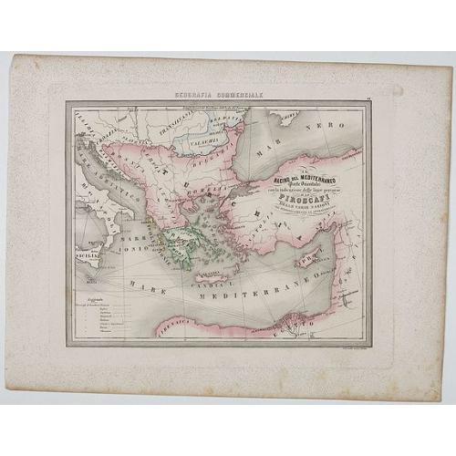 Old map image download for Bacino del Mediterraneo ( Parte orientale) . . .