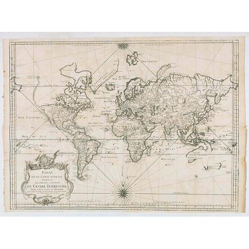 Old map image download for Essay d'une Carte reduite..du Globe Terrestre..