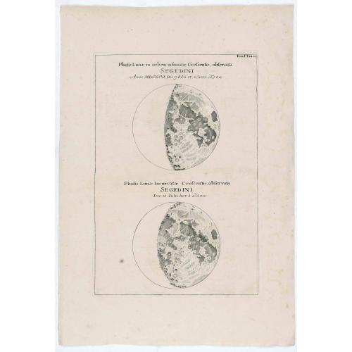 Old map image download for Phasis Lunae in orbem insinuatae Crescentis, observata Segedini Anno MDCXCVI Die 9. Julii st. N. hor.i. a Oocc.