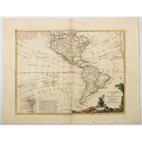 Old map image download for L'America divisa ne suoi principali Stati. . .