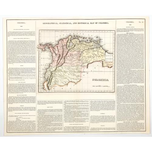 Old map image download for Geographical, Statistical, and Historical Map of Colombia.