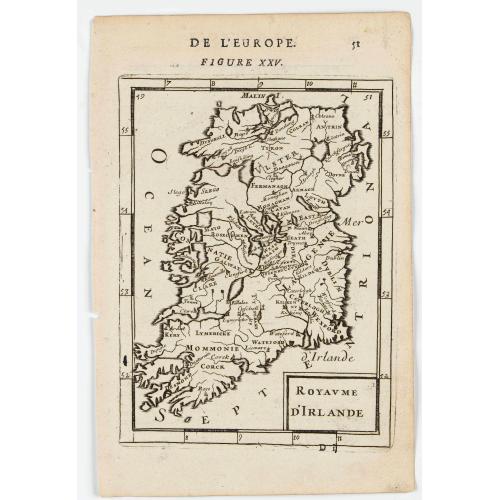 Old map image download for Royaume d'Irlande.