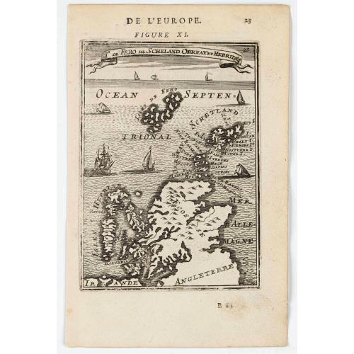 Old map image download for Is. De Fero de Scheland. Orknay et Hebrides.