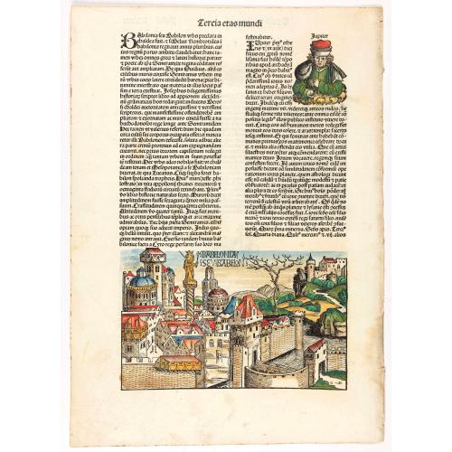 Old map image download for Babilonias. [Babylon] - Tercia Etas Mundi. Folium. XXIIII