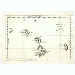 Carte des Isles de la Societe decouvertes par le Lieut. J. Cook 1769.