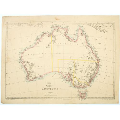 Old map image download for Australia.