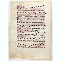 Leaf on vellum from a antiphonary.