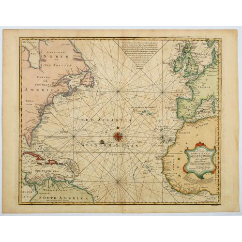 Old map image download for A New and Accurate Chart of the Western or Atlantic Ocean. . .