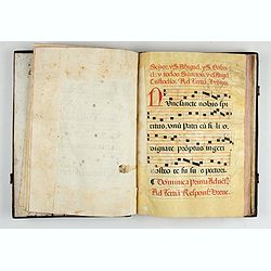 Manuscript Antiphonal on Vellum in Latin.