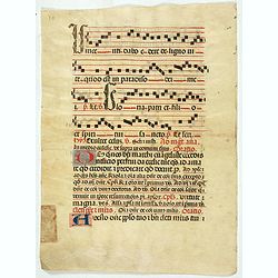 Leaf on vellum from a antiphonary.