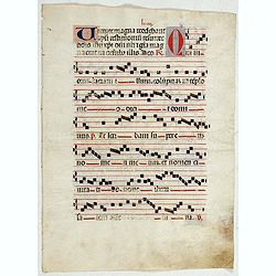 Leaf on vellum from a antiphonary.