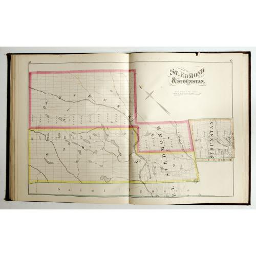 Old map image download for Atlas of the city and county of Quebec from actual surveys, based upon the cadastral plans deposited in the office of the Department of Crown Lands.