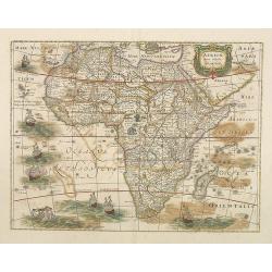 AFRICAE nova Tabula. Auct. Hen. Hondio.