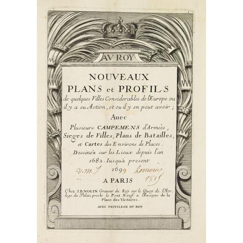 Old map image download for Title page : NOUVEAUX PLANS et PROFILS de quelques villes considérables de l'Europe..