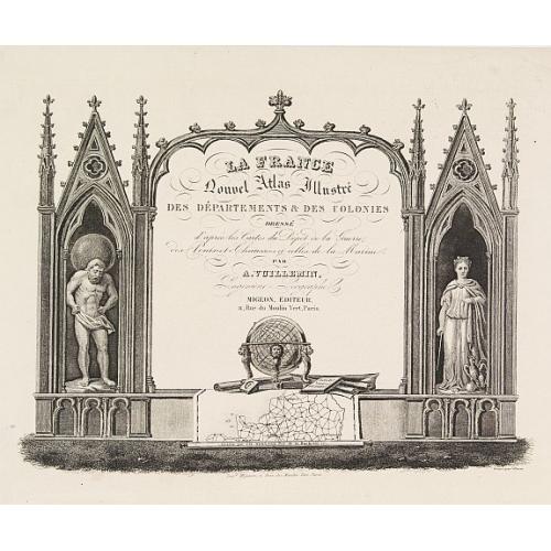 Old map image download for La France. Nouvel Atlas illustré des départements et des colonies..