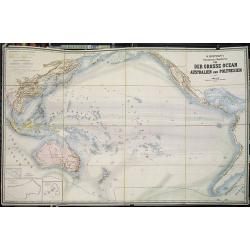 Physikalische Wandkarten. VIII. Der Grosse Ocean (Australien und Polynesien).