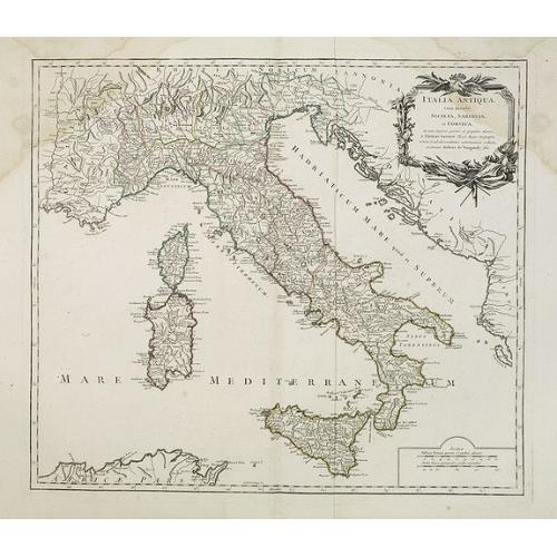 Old map image download for Italia antiqua cum insulius Sicilia, Sardinia et Corsica. . .