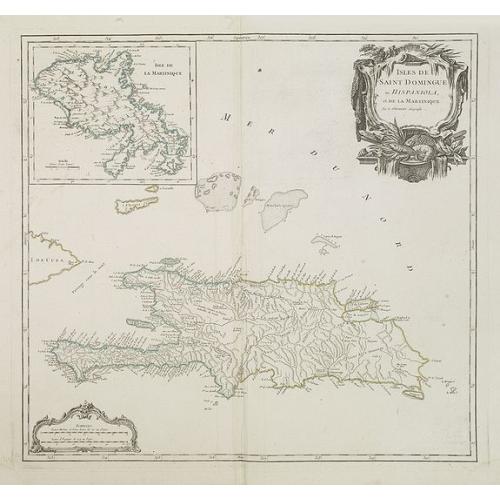 Old map image download for Isles de Saint Domingue ou Hispaniola, et de la Martinique.