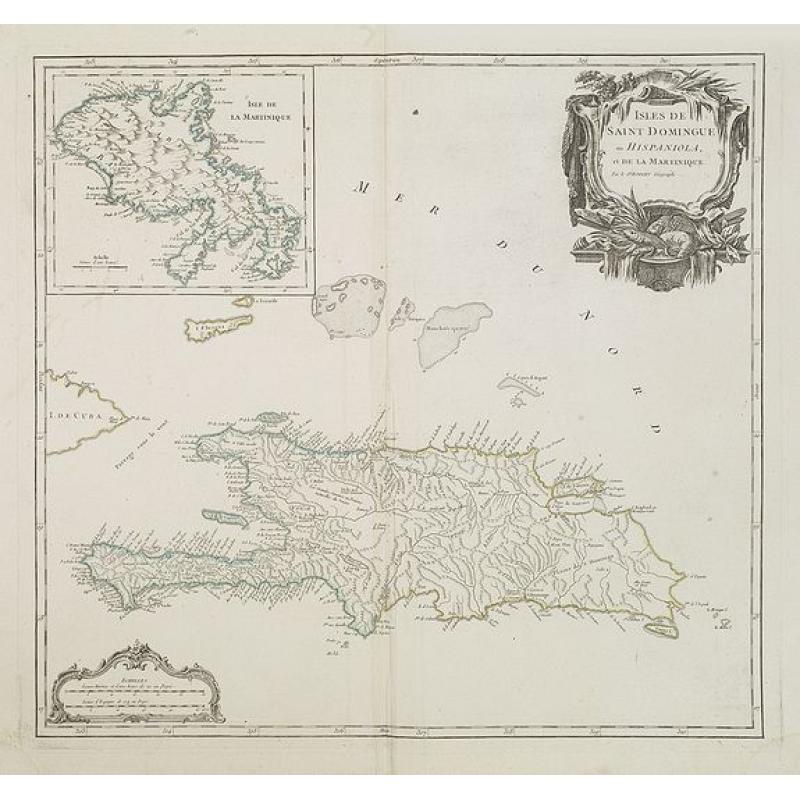 Isles de Saint Domingue ou Hispaniola, et de la Martinique.