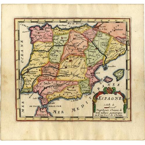 Old map image download for Espagne