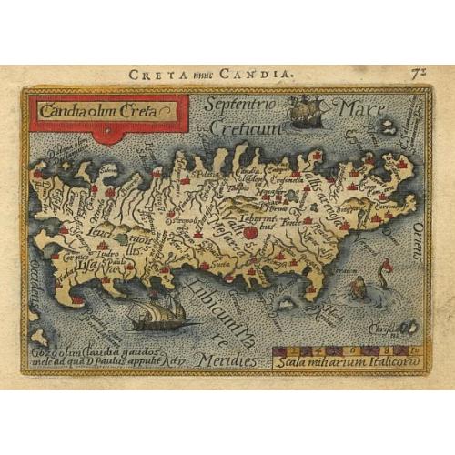 Old map image download for Candia olim Creta