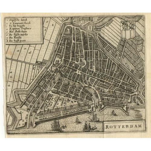 Old map image download for Rotterdam