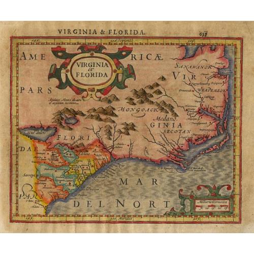 Old map image download for Virginia et Florida
