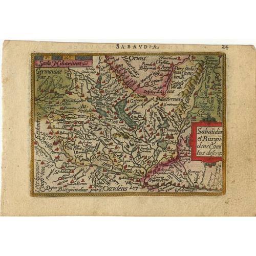 Old map image download for Sabaudiae et burgundiae ..