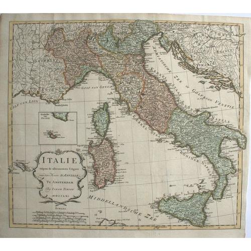 Old map image download for Italie volgens de allernieuwste Uitgave van den Heere d' Anville
