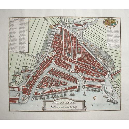 Old map image download for Nieuwe plattegrond van de stad Rotterdam..