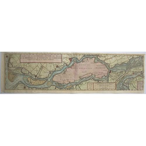 Old map image download for Kaart van de Beneeden rivier de Maas en de merwede..
