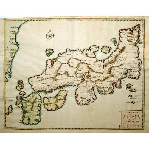 Old map image download for Nieuwe Kaart van het Eyland Japan...