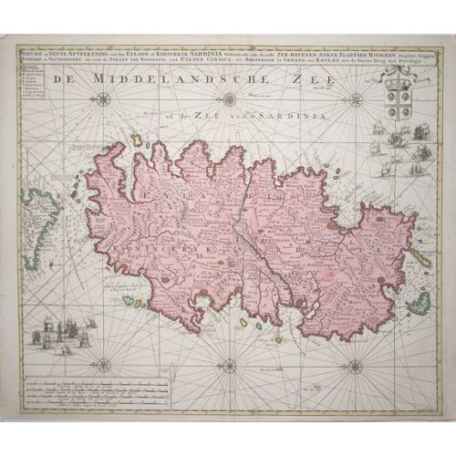 Old map image download for Nieuwe en Nette Aftekening van het Eyland of Koningkrijk Sardinia..