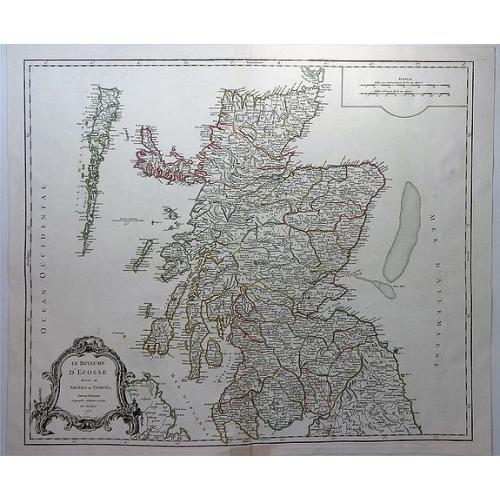 Old map image download for Le Royaume D'Ecosse divisee en Shires ou Comtes.