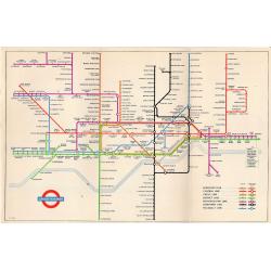 1953 Harry Beck London Underground map. 