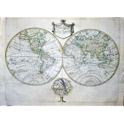 Mappa Mundi ou carta geografica de Europa, Africa, America e Azia.