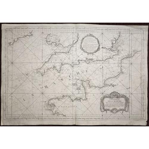 Old map image download for Carte de la Manche réduite Pour servir aux Vaisseaux du Roy. 