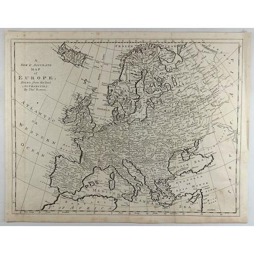 Old map image download for A New & Accurate Map of Europe, Drawn from the Best Authorities.