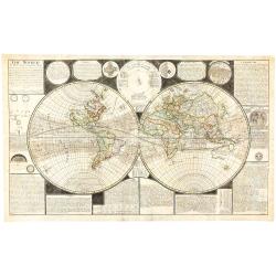 The World: A New and Correct Map laid down & described according to the latest discoveries. . .